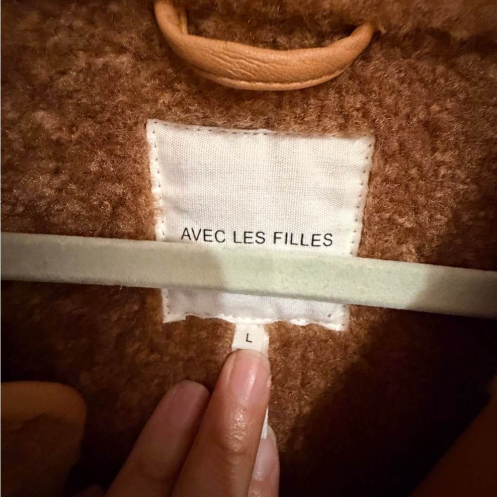 Avec Les Filles Brown and Tan Teddy Coat - Picture 3 of 10